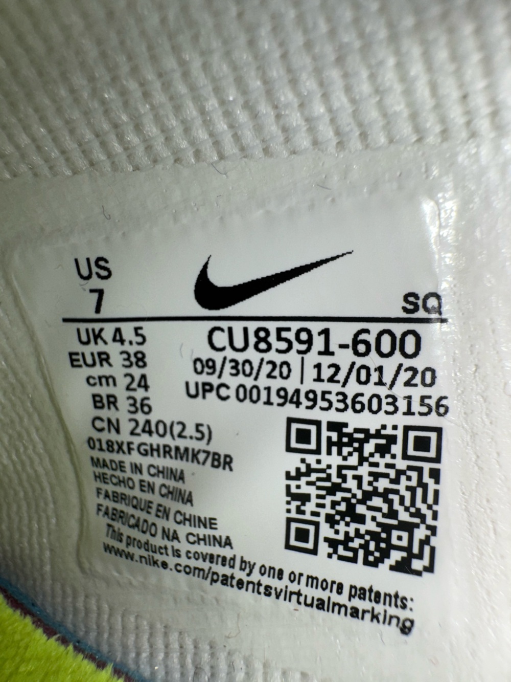 Nike Air Force 1 Shadow White Crimson Tint Bright Mango Sneakers Women 7 /M 5.5 - Picture 14 of 17